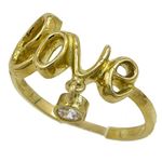 10K Yellow Gold womens love ring ASVJ36 1