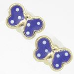 "14K Gold Earrings heart star flower dolphin penguin for Childeren