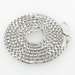 Ladies .925 Italian Sterling Silver Box Link Chain Length - 18 inches Width - 1.5mm 1