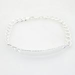 Curb Link ID Bracelet Necklace Length - 8.5 inches Width - 7.5mm 1
