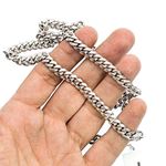 14K WHITE Gold SOLID MIAMI CUBAN Chain - 26 Inches Long 7.2MM Wide 3