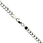 14K WHITE Gold SOLID ITALY CUBAN Chain - 24 Inches Long 4.6MM Wide 1