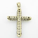 Mens 10K Solid Yellow Gold fully stoned cross 2 Length - 2.44 inches Width - 1.50 inches 3