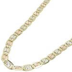 "14K Three tone valentine chain 18"" Long 3MM Wide MLC7 1"