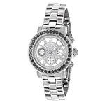 Luxurman Watches: Ladies Genuine Black Diamonds on the Bezel Watch 2.50ct 1