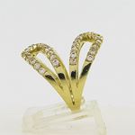 10K Yellow Gold womens designer lace ring ASVJ4 3