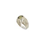 10k Yellow Gold Syntetic yellow gemstone ring ajjr84 Size: 2 1