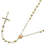 10K YELLOW Gold HOLLOW ROSARY Chain - 30 Inches Long 4.9MM Wide 1