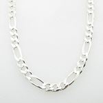 Silver Figaro link chain Necklace BDC97 1