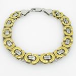 Mens Stainless steel bracelet beaded fancy franco cuban charm jewelry fashion greek style bracelet 1