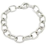 Mens Sterling silver White trace link bracelet 1