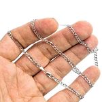 14K WHITE Gold SOLID ITALY CUBAN Chain - 20 Inches Long 3.6MM Wide 3