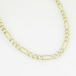 10K Yellow Gold diamond cut figaro chain GC105 3