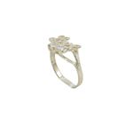 10k Yellow Gold Syntetic white love gemstone ring ajr11 Size: 6.25 1