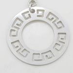 Geek key geometric circle pendant SB69 28mm tall and 27mm wide 3