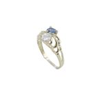 10k Yellow Gold Syntetic blue gemstone ring ajr43 Size: 6.5 1