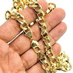 10K YELLOW Gold HOLLOW ITALY CUBAN Chain - 26 Inches Long 11.3MM Wide 3