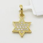 Womens Yellow star of david cz pendant Silver30 3