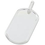 Plain dog tag pendant SB20 38mm tall and 20mm wide 1