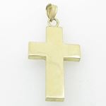 Unisex 10K Solid Yellow Gold small multirow jesus cross Length - 1.36 inches Width - 15.5mm 3