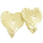 Womens 10k Yellow gold Yellow gold heart earring 1