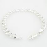 Mens 925 Sterling Silver curb bracelet franco cuban miami rope charm fancy swag Curb link bracelet 3