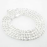 Silver Figaro link chain Necklace BDC86 1