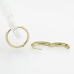 womens bp46 fancy earrings 14K yellow gold italian ball stud huggie hoop 3