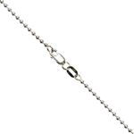 14K WHITE Gold SOLID BALL Chain - 24 Inches Long 1.8MM Wide 1