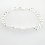 Curb Link ID Bracelet Necklace Length - 8.5 inches Width - 9.5mm 1