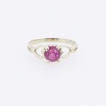 10k Yellow Gold Syntetic red gemstone ring ajr4 Size: 3 3