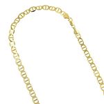 14K Yellow Gold 5.5mm wide Diamond Cut Mariner Link Solid Chain with Lobster Clasp 1