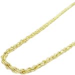 "Mens 10k Yellow Gold skinny rope chain ELNC25 30"" long and 3mm wide 1"