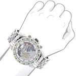 "Luxurman Watches Mens Diamond Watch 3.50ct of Yellow