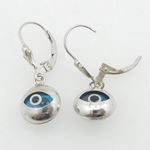Ladies Sterling Silver evil eye dangle earrings 3