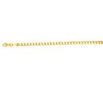 14K Yellow Gold 4.4mm wide Diamond Cut Curb Lite Chain with Lobster Clasp 1