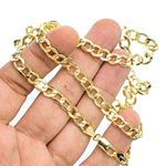 10K YELLOW Gold HOLLOW ITALY CUBAN Chain - 24 Inches Long 6.7MM Wide 3