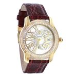 Men's Classic 1.70Ct Diamond Watch With Red Le