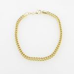 Mens 10k Yellow Gold figaro cuban mariner link bracelet AGMBRP40 7.5 inches long and 4mm wide 3