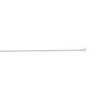 14K White Gold 1.25mm wide Shiny Solid Diamond Cut Royal Rope Chain with Lobster Clasp 1