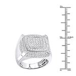 Mens Pinky Ring 10K Gold Diamond Ring 1.8Ctw (Wh-3