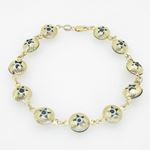 Ladies 10K Solid Yellow Gold evil eye star bracelet Length - 7 inches Width - 10mm 1