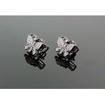 Sterling Silver Butterfly Fashion Hand Set Stud Earrings ME0209 1