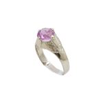 10k Yellow Gold Syntetic pink gemstone ring ajjr80 Size: 2 1