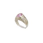 10k Yellow Gold Syntetic pink gemstone ring ajjr65 Size: 2.25 1