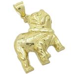 Mens 10k Yellow gold Bulldog charm EGP58 1