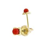 14K Yellow gold Small flower pearl stud earrings for Children/Kids web200 1