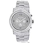 Mens Luxurman Iced Out Large Real Diamond Watch Escalade 3.5ct Extra Bands 1