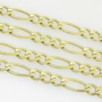 10K Yellow Gold figaro open chain GC68 3