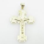 Mens 10K Solid Yellow Gold big jesus cross Length - 2.64 inches Width - 1.54 inches 1